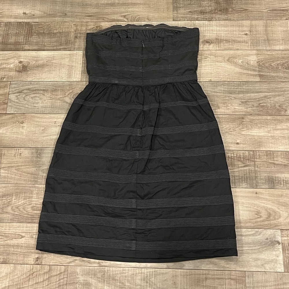 J. Crew Rugby Ginny Gray Striped Strapless Mini Dress Size 0 - Picture 5 of 9